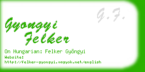 gyongyi felker business card