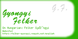 gyongyi felker business card